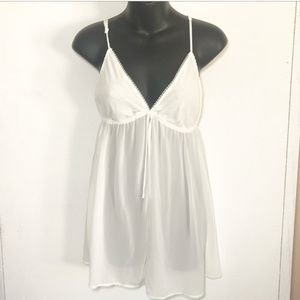 Victoria's Secret White Sheer Sleep Dress Small